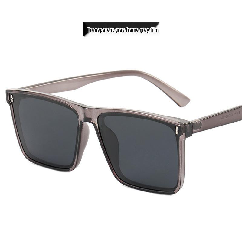 Men's Retro Square Frame Polarized Sunglasses with HD TAC Lenses for Driving