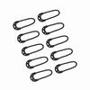10pcs bag EDC Black Small Zipper Pulls Cord Rope For Outdoor Travel Clothing Backpack Accessory