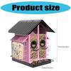 Outdoor Hanging Bird Feeder with Perch Large Capacity Feeding Station  for Garden and Yard