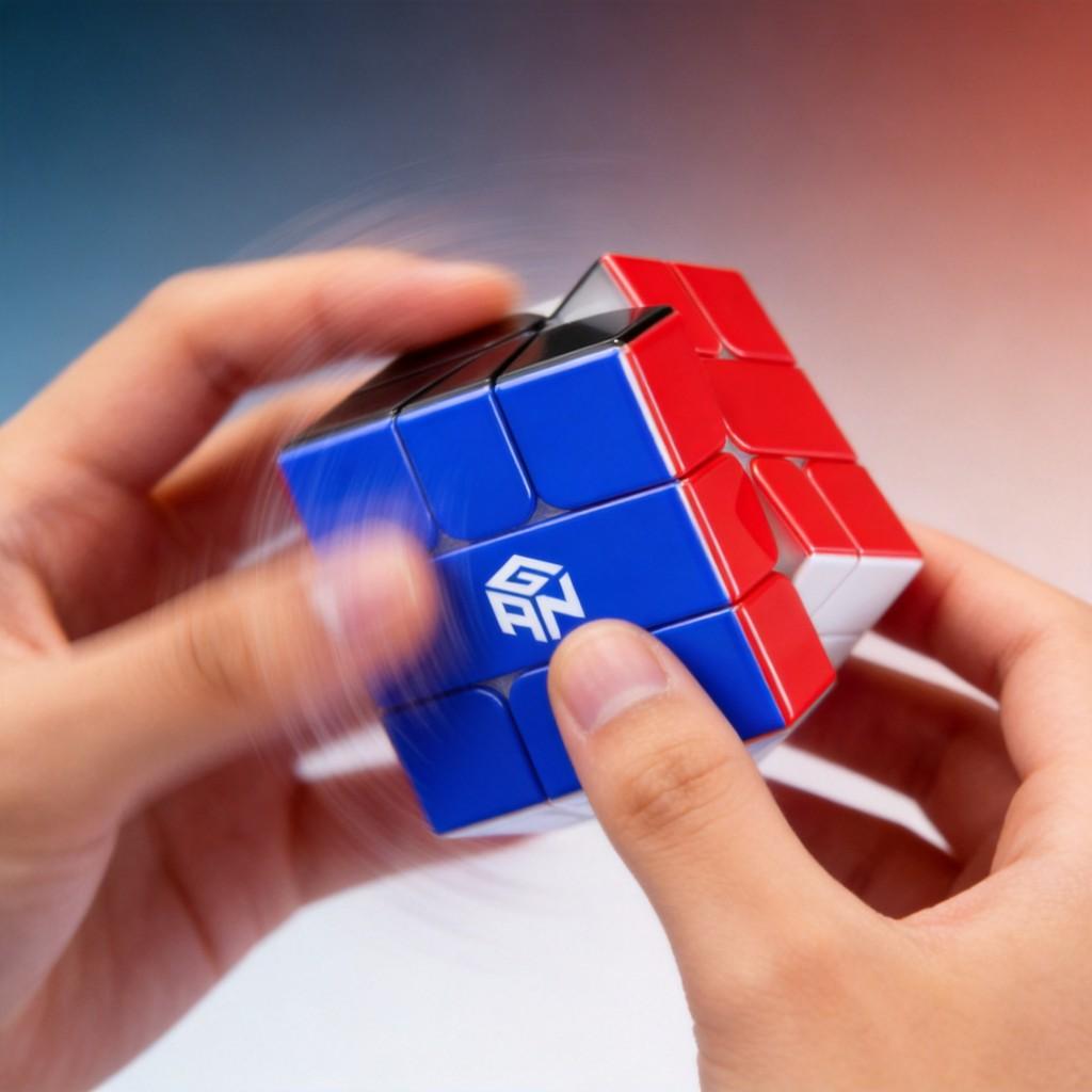 Gan Sq1 Black Top Uv Magnetic Speed Cube For Competition And Skill Practice