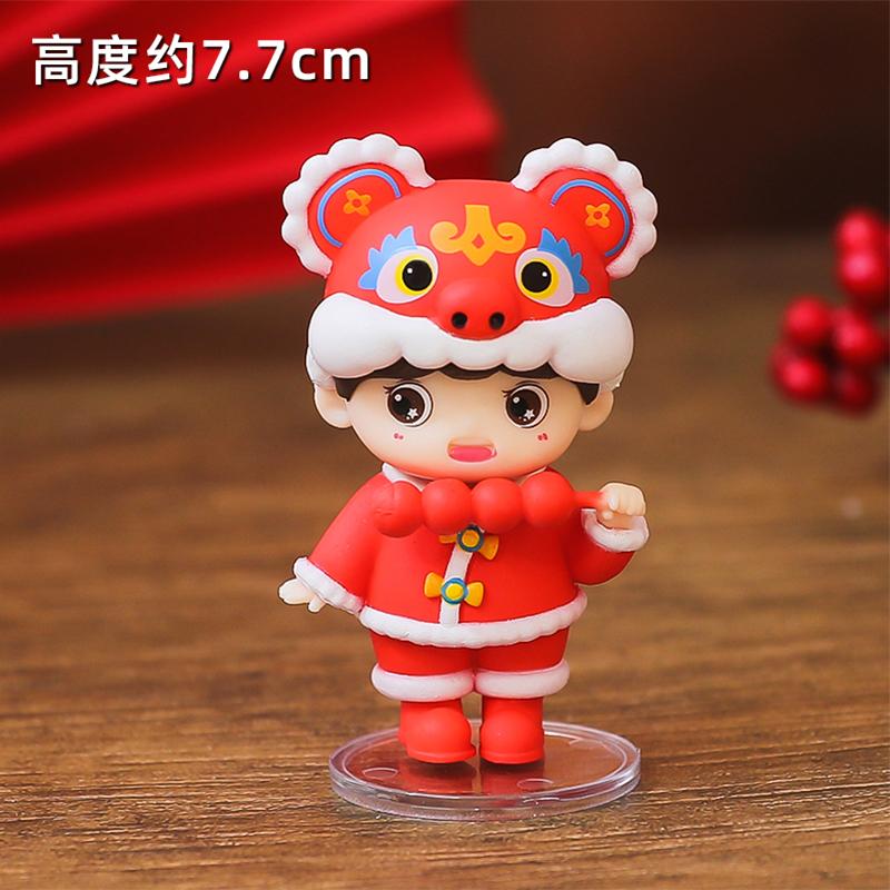 Chinese Lunar New Year Decoration 2026 3D Dragon Baby Ornaments Spring Festival Party Cake Topper Chinese Immortal Desktop Decor