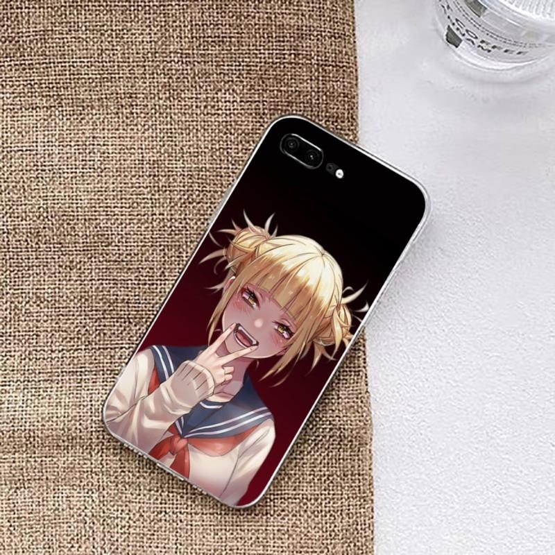 Himiko Toga Boku Phone Case For Huawei P50 P40 P30 Pro Mate 40 30 Pro Nova 8 8i Y7P Honor Transparent Phone Cover