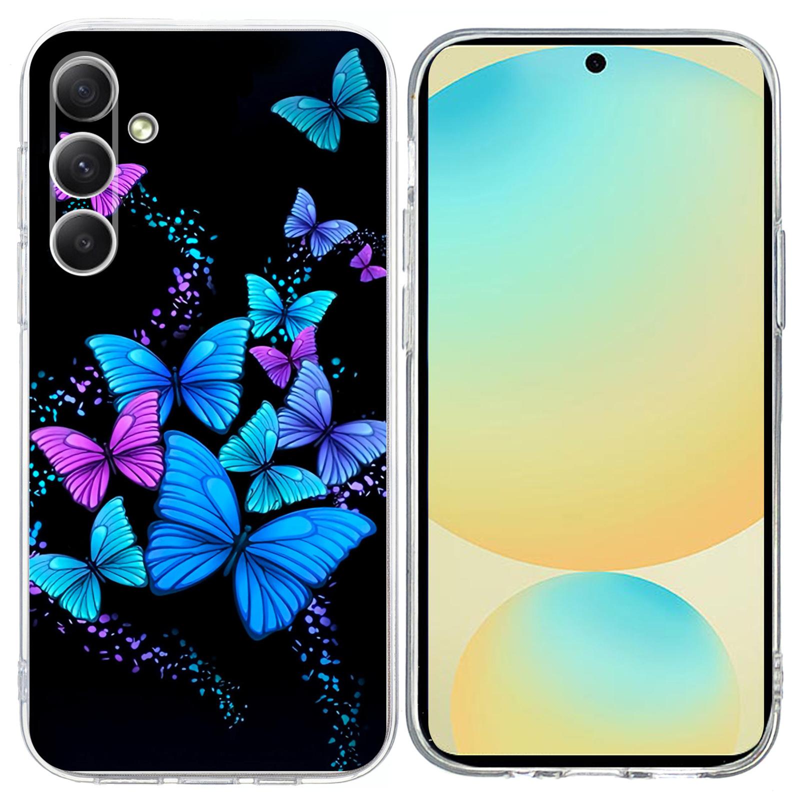 

For Samsung Galaxy S25 FE Case Pattern Printing Shockproof Soft TPU Phone Cover Colorful Butterflies