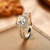 Inele Pătrat cu Diamante de Lux High-End European și American – Design Deschis Personalizat pentru Femei, Super Strălucitor