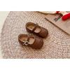 Kids Girls British Style Solid Color Soft Sole Casual Princess Leather Shoes