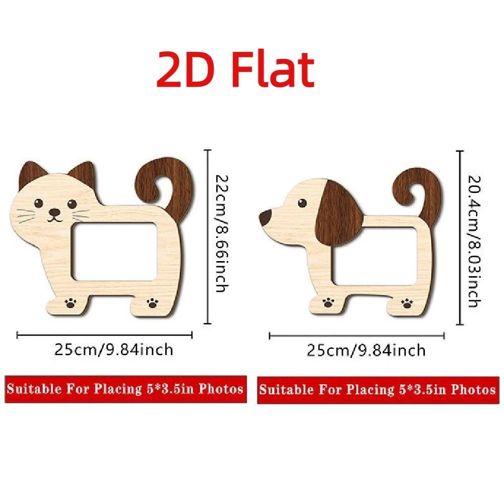 Smooth Animal Shape Picture Frame Cartoon Photo Display Rack Durable Wood Photo Frame for Desktop