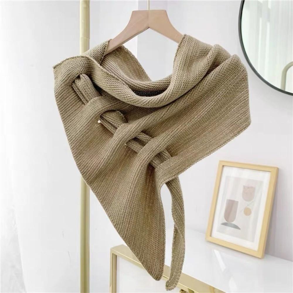 Multi-functional Knitted Triangular Scarf Soft Headscarf New Shawl  Autumn and Winter