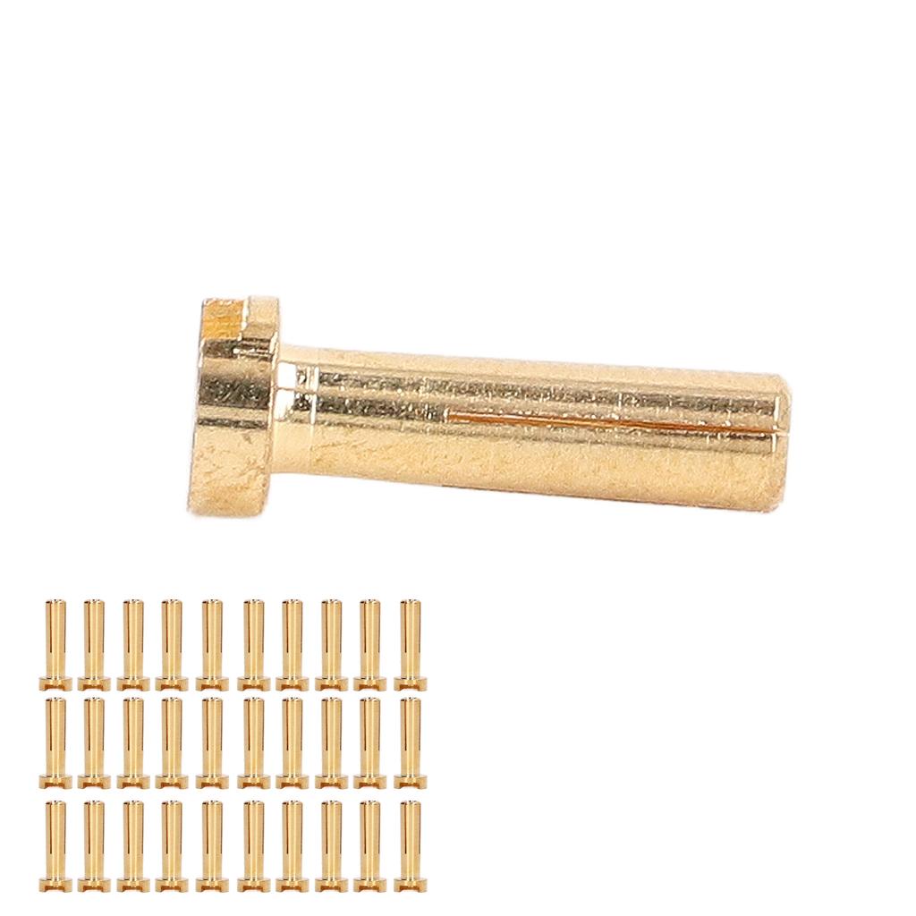 30Pcs Banana Plug Connectors Brass High Accuracy Standard RC Battery Wire Plug 4mm