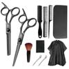 6 Inch Professional Hair Scissors Kit, Stainless Steel Barber Shears with Thinning Scissors