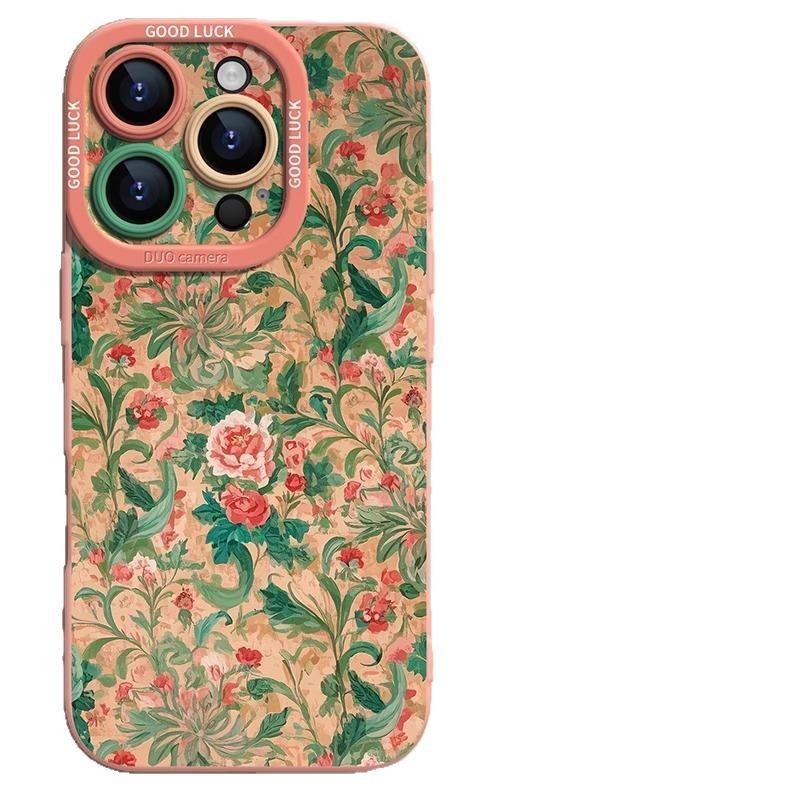 Chinese Style Cartoon Phone Case for iPhone 12/13/15 Pro and New 16/16 Pro Mini