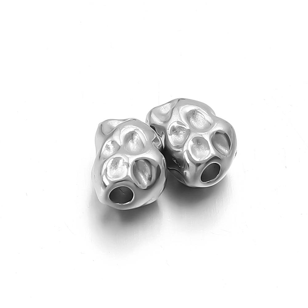 5-10pcs Irregular Gold Color Stainless Steel Beads for Jewelry Making Meteorite Beads Spacer Beads DIY Bracelet Necklace
