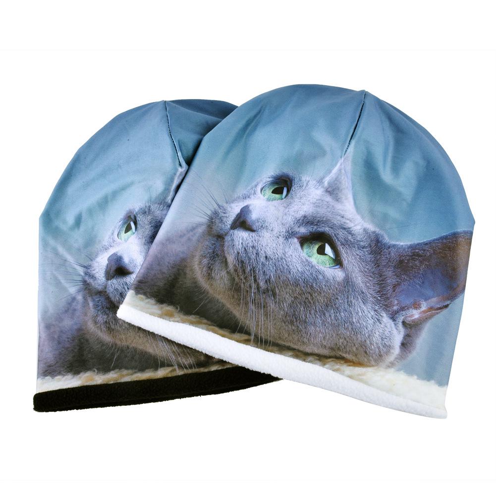 Cute Kitten Women's Warm Knit Hat - Breathable Fashion