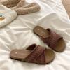 Coconut Grove Walk~! Holiday Style Lazy Woven Slippers Summer Wear Breathable Beach Word Cool Slippers Tide