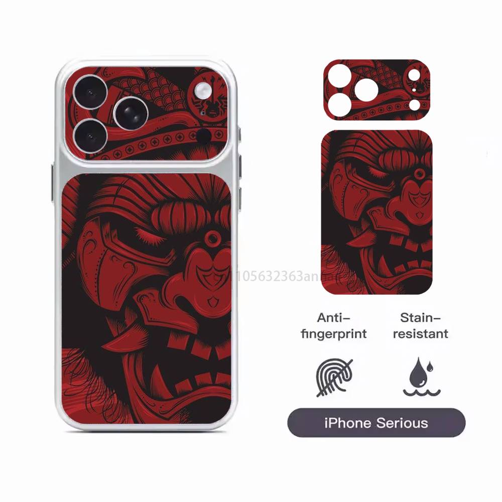 Samurai Hannya Mask Ghost Printing HD/Matte Full Coverage Films For iPhone 17 Pro Max 17 Pro