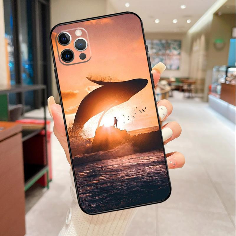 Flying Whale Magical Phone Case For iPhone 17 Air 16 14 13 11 15 Pro Max mini 15 16 Plus 16e Protective Cover