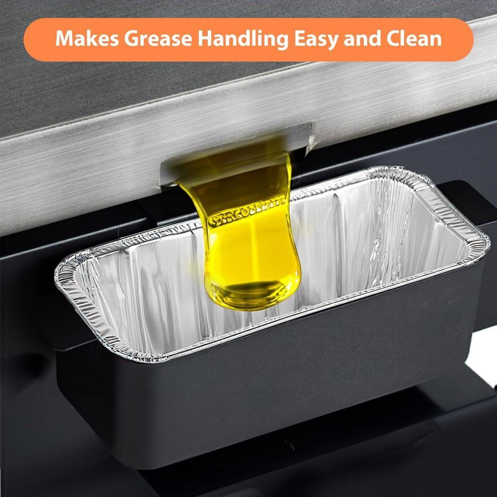 30/50Pcs Heavy Duty Grease Tray Liner Aluminum Drip Pans Disposable Aluminum Foil Box  Kitchen Prep
