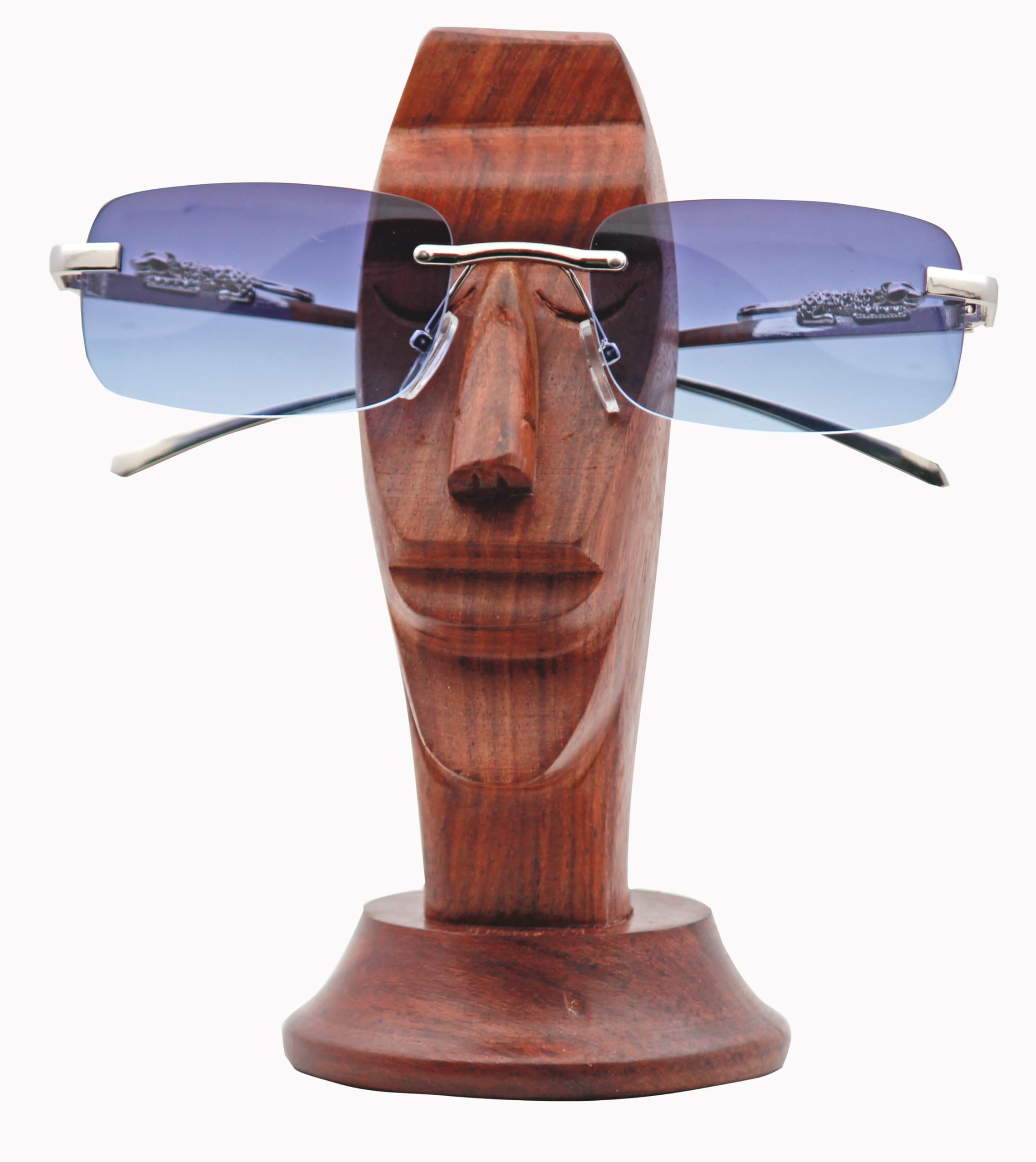 RSINC Деревянный Держатель для Очков в Форме Лица | Подставка-Держатель | Настольный Держатель для Очков для Дома | Декоративный Элемент | Деревянные Уникальные Подарки для Мужчин | Деревянный