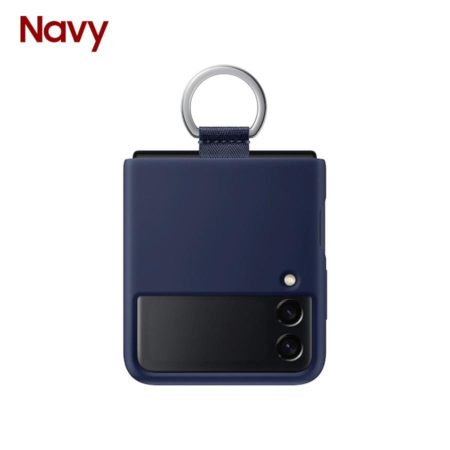 

Samsung Galaxy Z Flip3 силиконовый чехол с кольцом для Galaxy Z Flip3 Z Flip 3 силиконовый чехол полный защитный чехол для телефона темно-синий