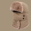 Winter Cycling Hat For Men & Women - Windproof Earflap Beanie With Faux Fur Lining, Warm & Breathable Outdoor Sports Mask