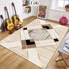 Modern Luxury Geometric Carpet With Gold Line Geometric Patchwork Marble Texture Non Slip Rug For Living Room Decor  rugs