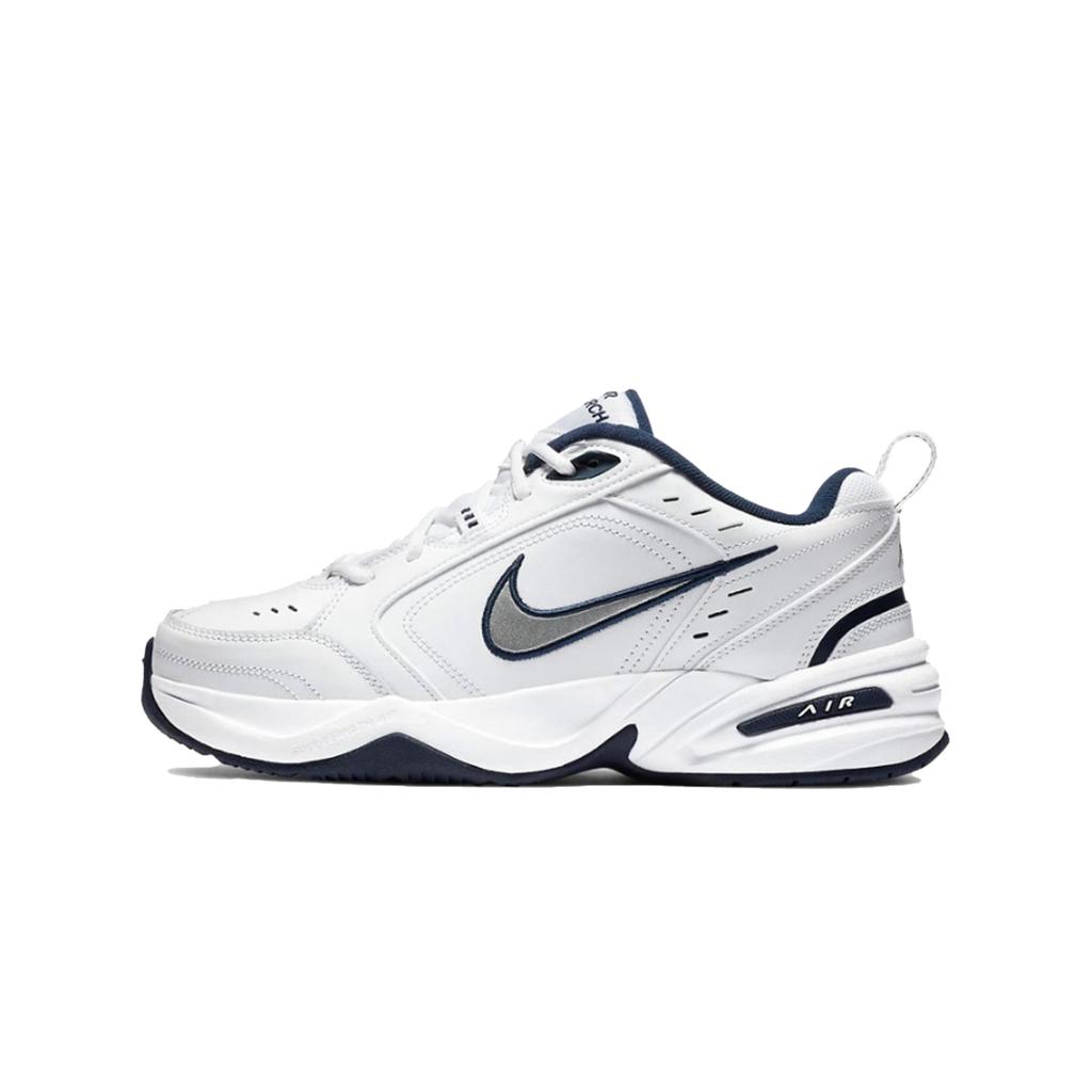 Nike Air Monarch 4 Anti-Slip And Wear-Resistant Support Height Increasing Low-Top Chunky Sneakers Unisex Gray Pink 415445-102(Team145-)