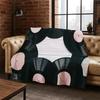 Retro Vinyl Record Music DJ Tape Flannel Blanket Soft Warm Blanket Throw Blanket for Bedroom Living Room Bed Travel Picnic Gift