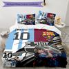 Messi World Cup Glory Bedding Set,Soft Bed Linen for Bedroom Home Decoration,Football Fan Gift,Breathable Duvet Cover with Pillowcases,Soccer Themed,P