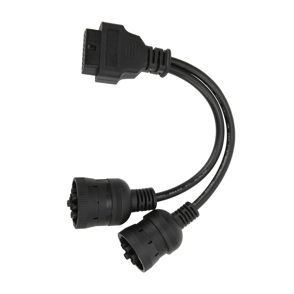 29.5cm Truck Diagnostic Adapter Cable Female 16pin OBD2 to 9+6pin Scanner Connect Cord