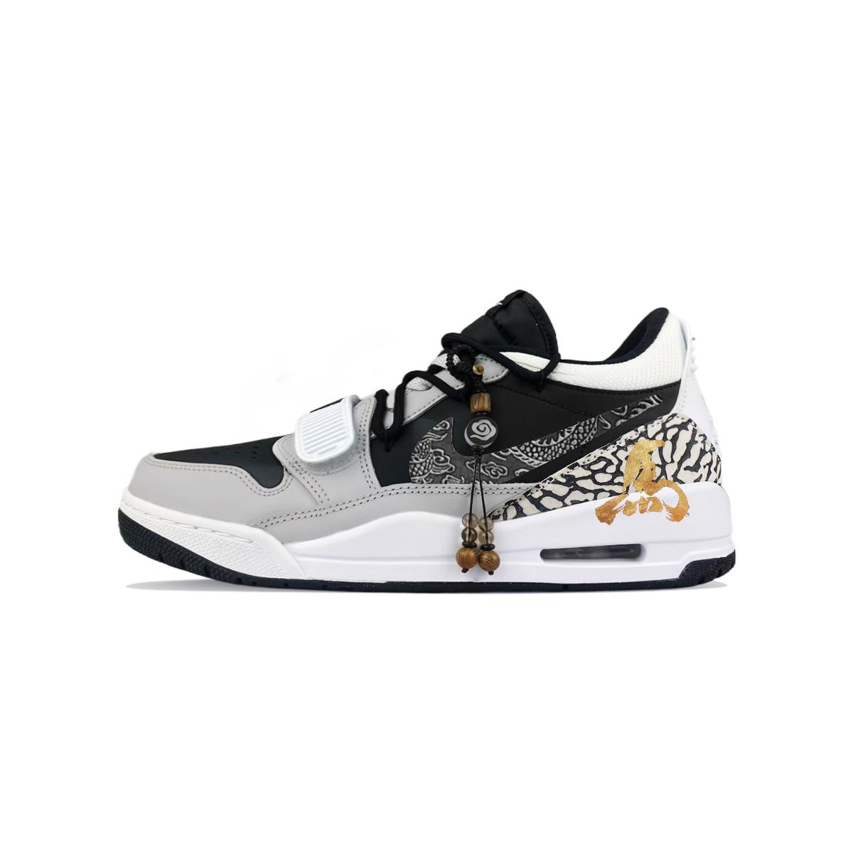 

Jordan Legacy 312 Abrasion Resistant Abrasion Resistant Low top Vintage Basketball Shoes Unisex Black Gray CD7069-111(Team478-) 42.5