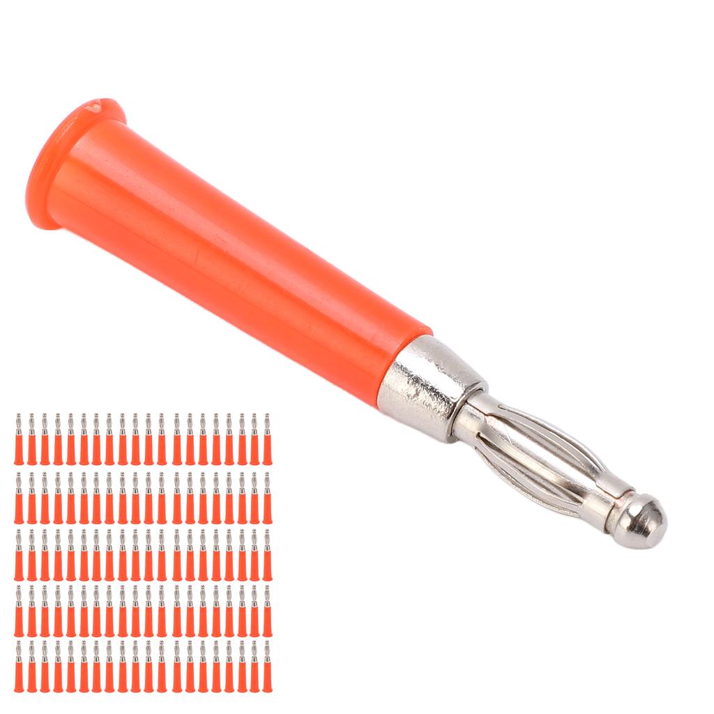 100Pcs Banana Plug Connector 4mm Welding Type Accessory Set Kit for Machine Equipment J.10010