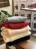 Song Zheng En Women's Lazy Style Red V-Neck Sweater - Soft, Loose Knitwear for Autumn/Winter