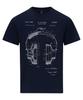 Headphone Assembly Patent Blueprint T-Shirt