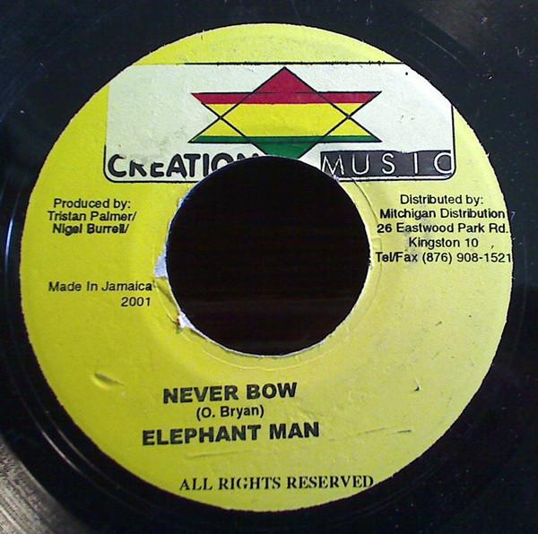 

7inch Record ELEPHANT MAN - Never Bow NONE Creation Star M Jamaica Reggae, Ska & Dub Used