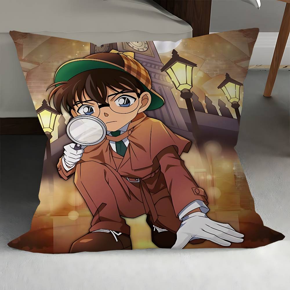 Anime Detective C-Conan Personalized Pillow Cover Kids Bedroom Wild Party Decor Pillowcase Kid Birthday Shower Gift
