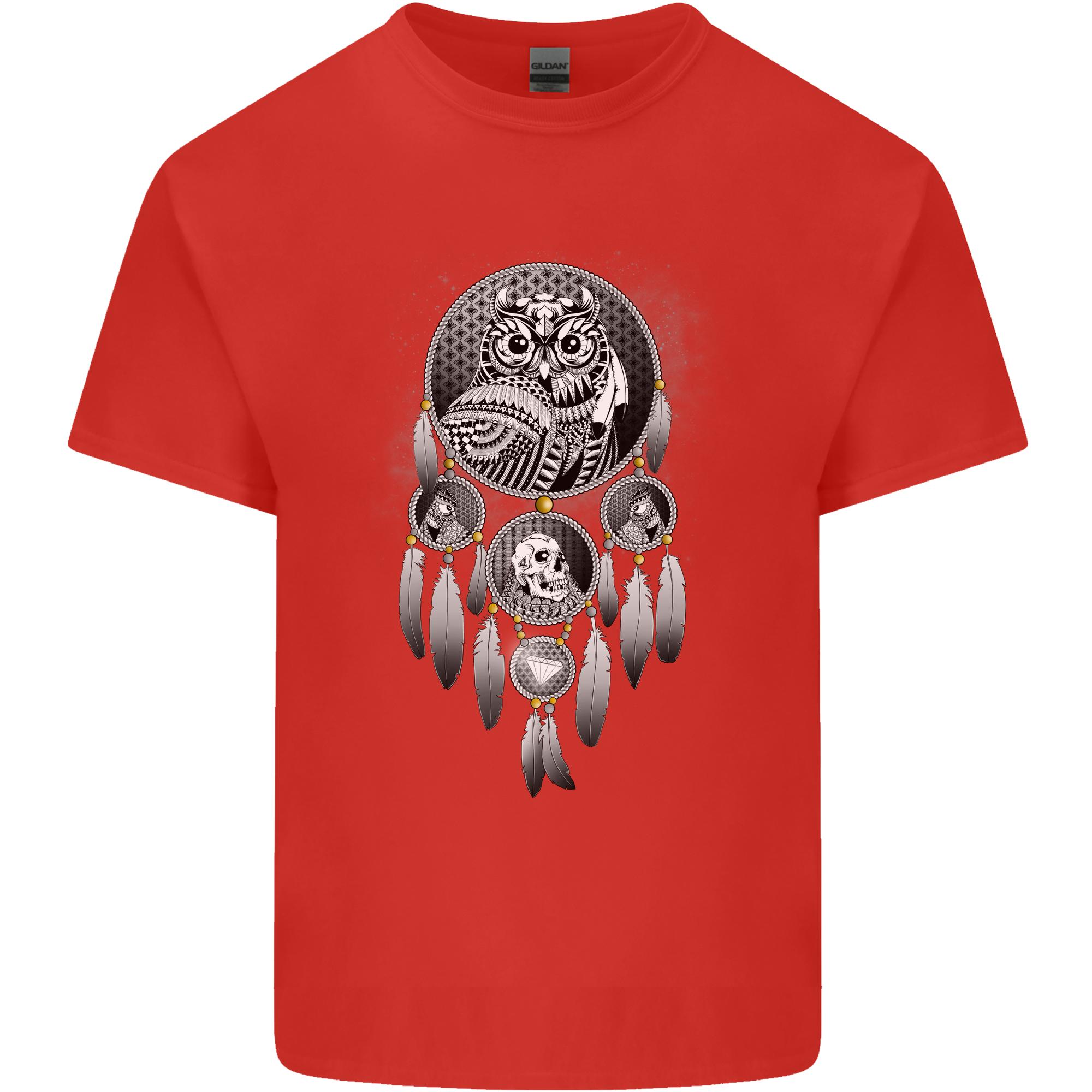 Bring the Nightmare Tribal Owl Skull Gothic Unisexs Light Cotton TShirt S