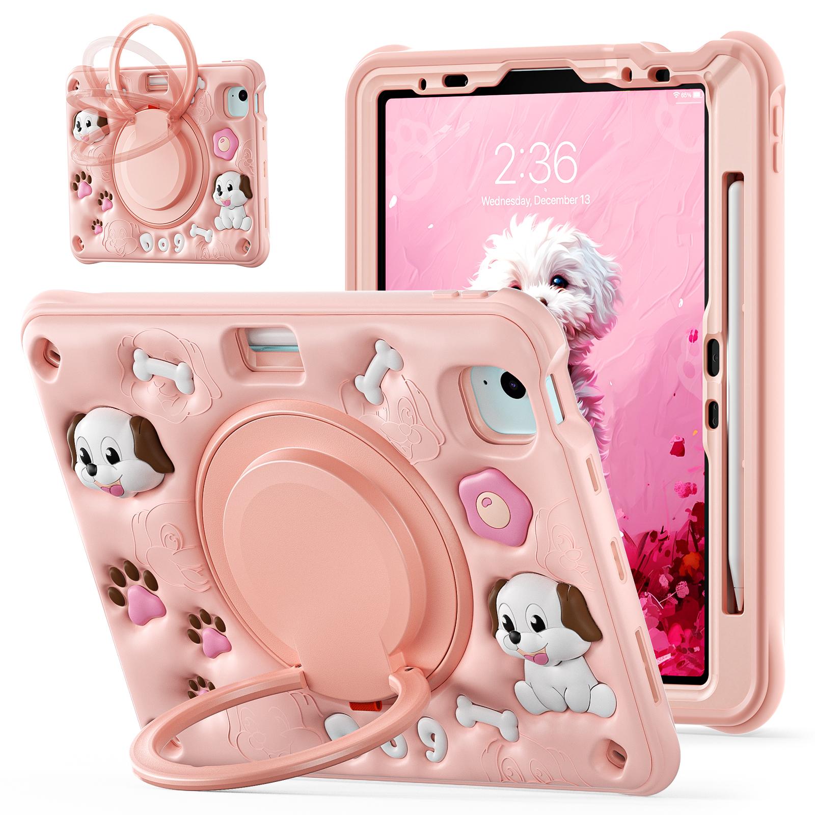 

For iPad Air 11 (2025)/(2024)/Air (2022)/(2020)/Pro 11 (2022)/(2021)/(2020)/(2018) Case Cute Dog Pattern Kickstand Tablet Cover A