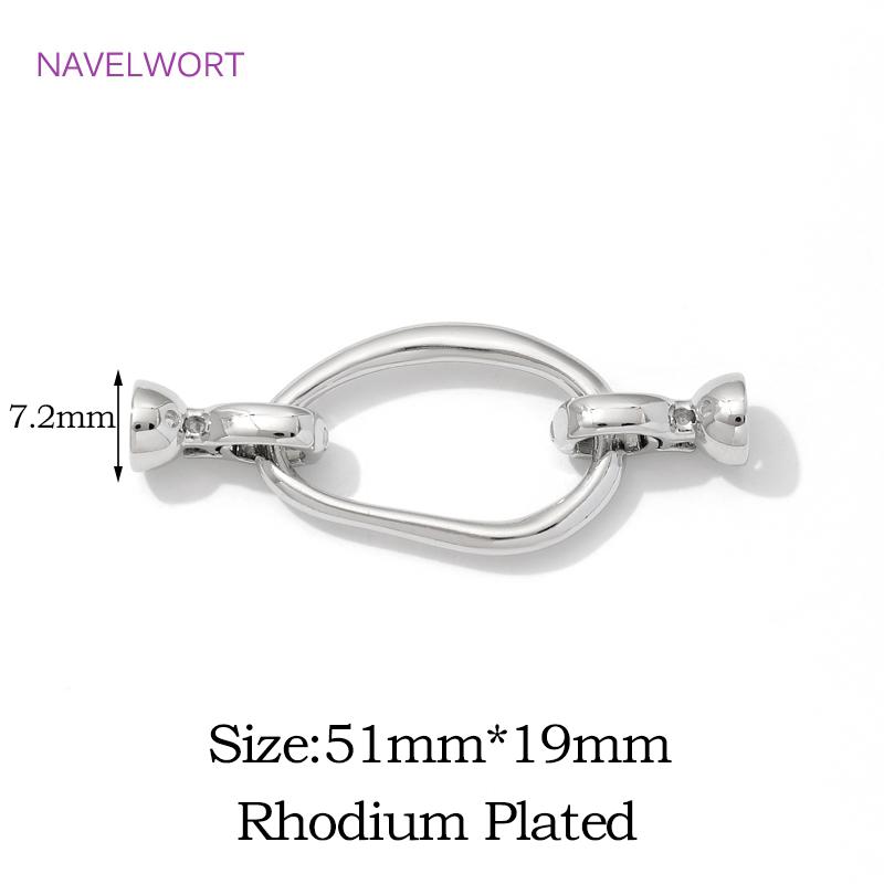 

18K Gold Plated Brass Irregular Oval Pearl Clasps Fasteners Connector,Clasps For Jewelry Making,DIY Bracelet Making Accessories 1 piece