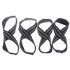 1 pár popruhů ve tvaru osmičky pro mrtvý tah, vzpírání, krčení ramen, vysoce odolný úchopový pás