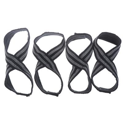 1Pair Figure 8 Straps For Deadlift Weight Lifting Shrugs Heavy Duty Grip Band