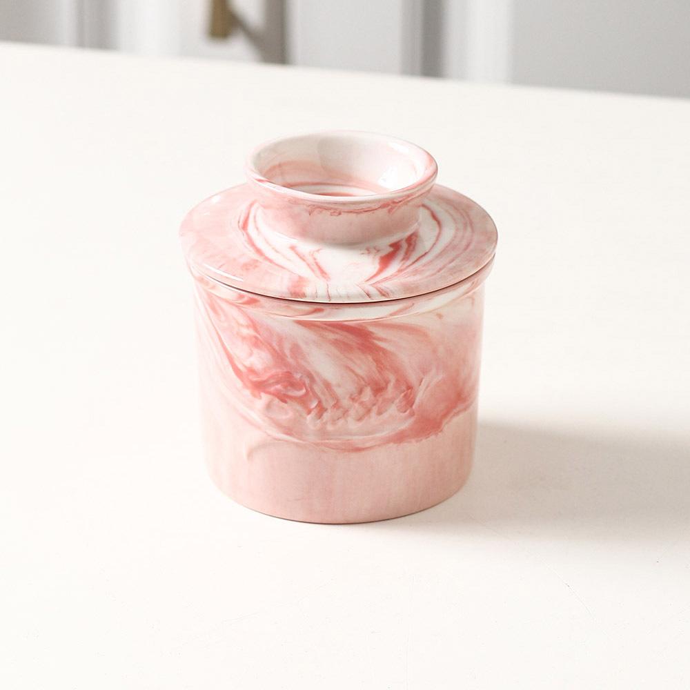 300Ml Ceramic Butter Cup Water Seal Creative Western Cheese Seal Jar Lid Classic Design Kitchen Camping Food