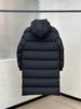 Mengjia Hannoveraner Unisex Matt Lange Daunenjacke mit Kapuze