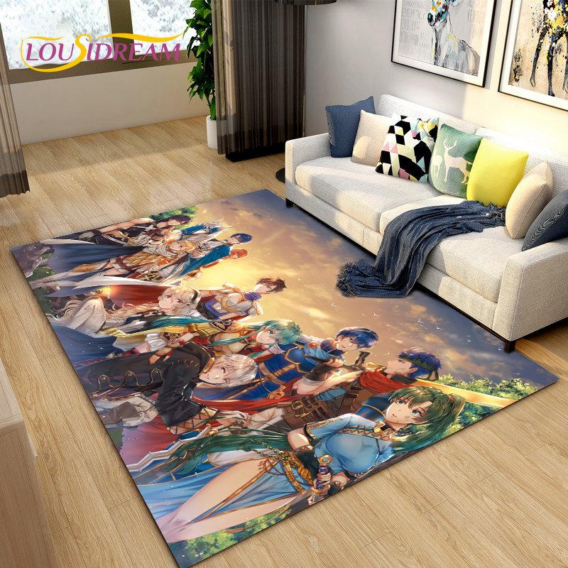 Fire Emblem Series Game Gamer Area Rug,Carpet Rug for Living Room Bedroom Sofa Doormat Decoration, Kids Play Non-slip Floor Mat