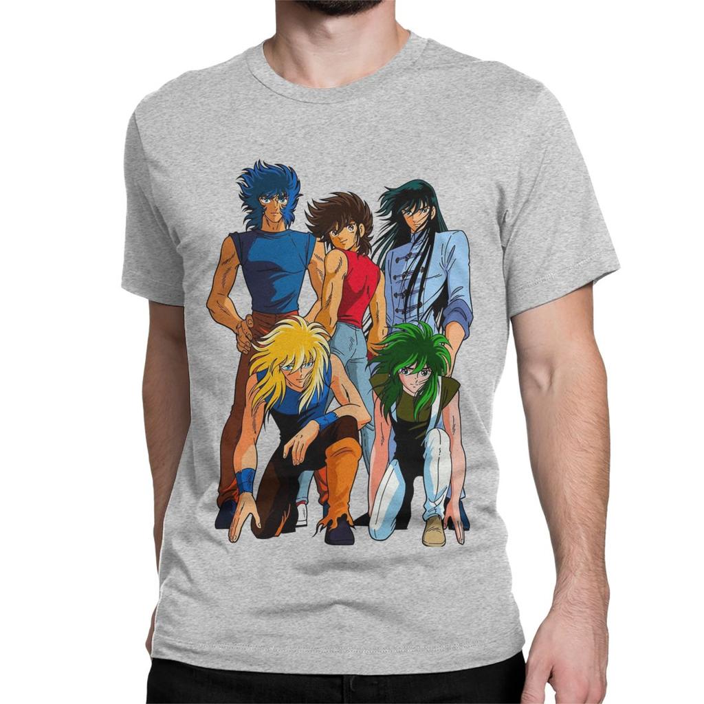 Knights Of The Zodiac Japanese Anime T-Shirt Men Women Saints Seiya Casual 100% Cotton Tees Short Sleeve T Shirts Summer Clothes