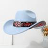 Vintage Wide-Brimmed Western Children's Cowboy Hat, Retro Ethnic Style Tibetan Fedora, European and American Jazz Hat