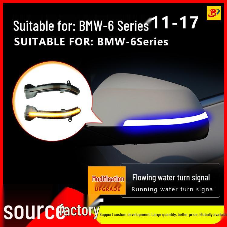 BMW 6 Series (2011-2017) Rearview Mirror Sequential Blue Turn Signal Light Modification
