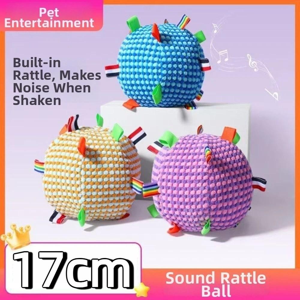 Bite-resistant Plush Dog Vocal Toy Ball Creative Pet Shake Sound Toy  Relieve Boredom