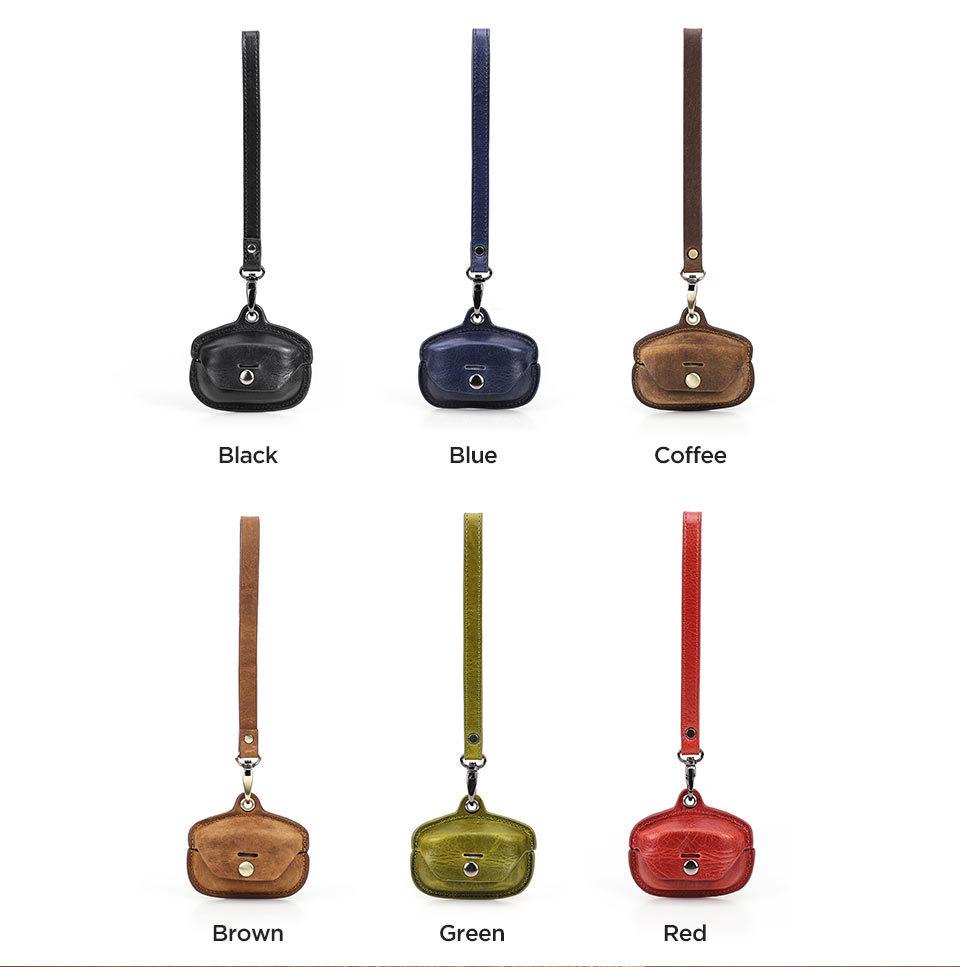 Sony WF-1000XM4 Leather Protective Case with Lanyard for Bluetooth Earphones