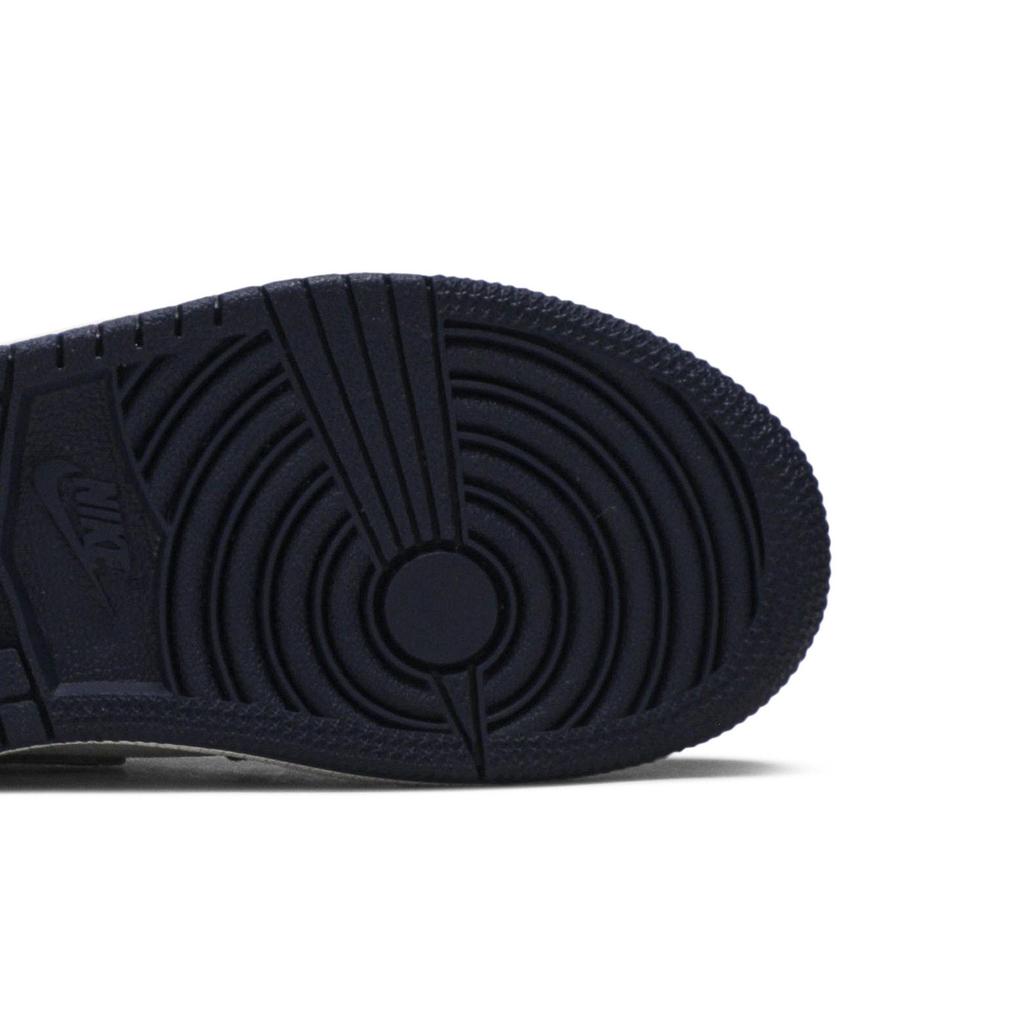 Air Jordan 1 Mid PreSchool 'Obsidian' (Unisex) White / Metallic Gold / Obsidian Kids' Basketball Shoes 640734 174