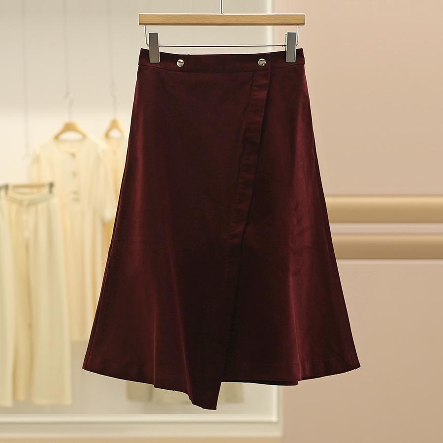 Wei Mei 100% Cotton Irregular Midi Skirt for Women - Autumn Collection