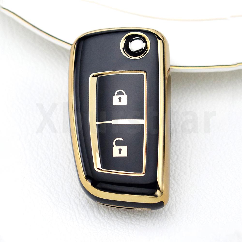 2 Buttons Tpu Car Folding Key Case Cover For Nissan X-Trail Juke F15 Rogue Qashqai J11 Tiida Murano Maxima Quest Shell Protector